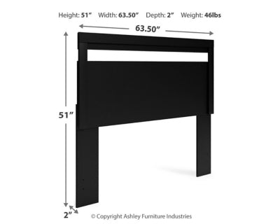 Ashley Finch Black Queen Panel Headboard