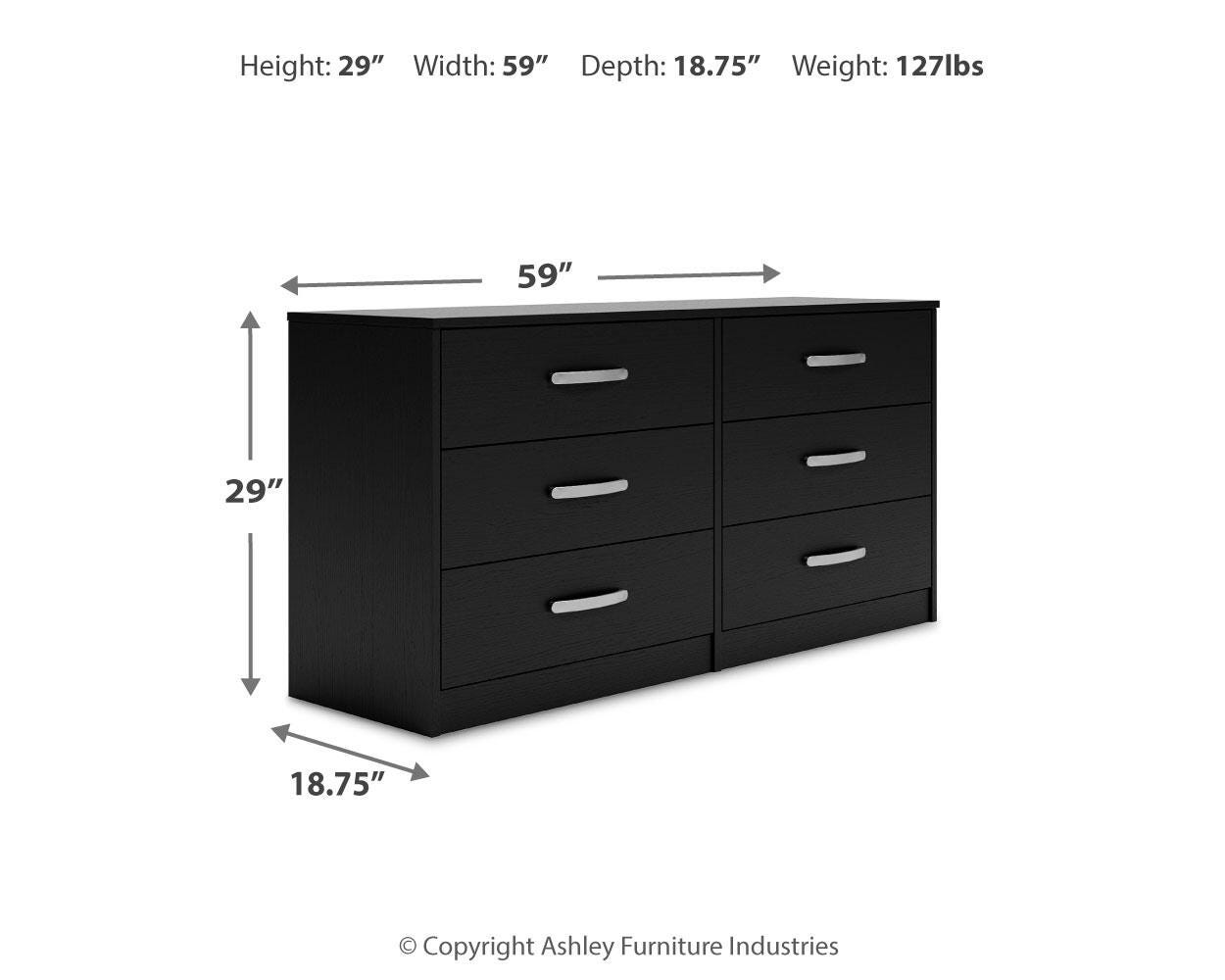 Ashley Finch Black Dresser