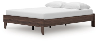 Ashley Calverson Mocha Queen Platform Bed