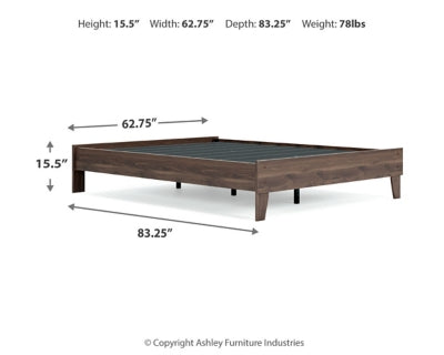 Ashley Calverson Mocha Queen Platform Bed