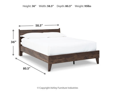 Ashley Calverson Mocha Full Panel Platform Bed