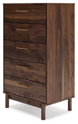 Ashley Calverson Mocha 5 Drawer Chest
