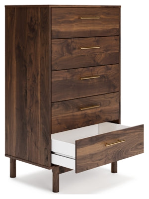 Ashley Calverson Mocha 5 Drawer Chest