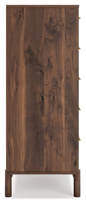 Ashley Calverson Mocha 5 Drawer Chest