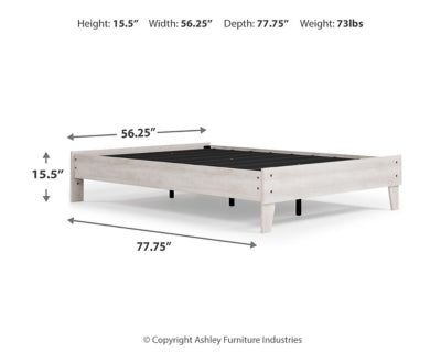 Ashley Shawburn Whitewash Full Platform Bed