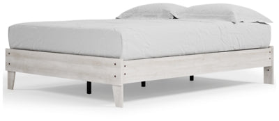 Ashley Shawburn Whitewash Queen Platform Bed