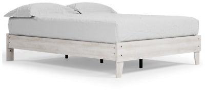Ashley Shawburn Whitewash Queen Platform Bed