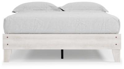 Ashley Shawburn Whitewash Queen Platform Bed