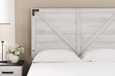 Ashley Shawburn Whitewash Full Crossbuck Panel Headboard