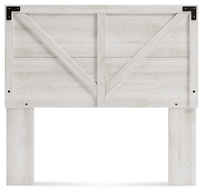 Ashley Shawburn Whitewash Full Crossbuck Panel Headboard