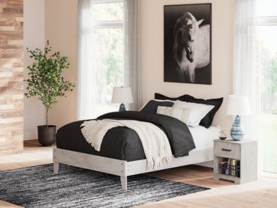 Ashley Shawburn Gray Queen Platform Bed