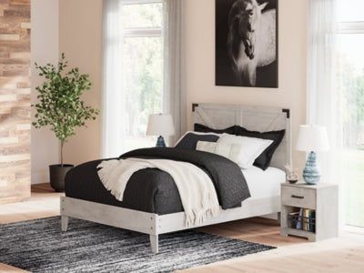 Ashley Shawburn Gray Queen Platform Bed