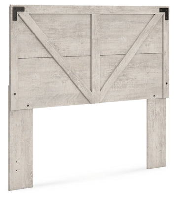 Ashley Shawburn Gray Queen Crossbuck Panel Headboard