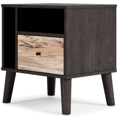 Ashley Piperton Two-tone Brown Black 1 Drawer Nightstand