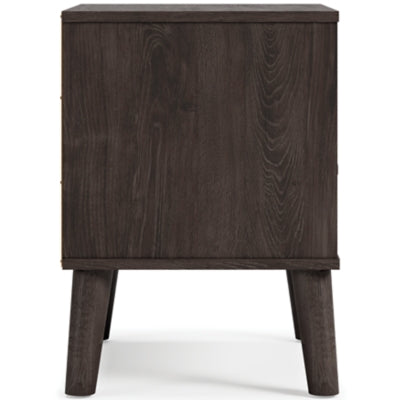 Ashley Piperton Two-tone Brown Black 1 Drawer Nightstand