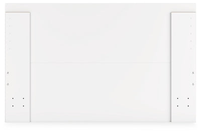 Ashley Onita White Queen Panel Platform Bed with 1 Side Storage