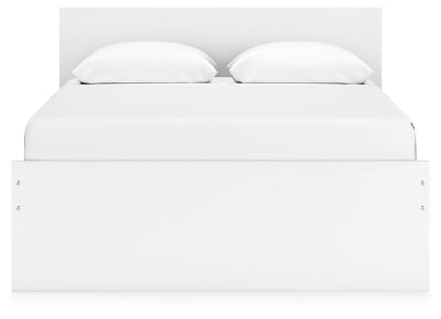 Ashley Onita White Queen Panel Platform Bed with 1 Side Storage