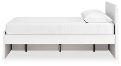 Ashley Onita White Queen Panel Platform Bed with 1 Side Storage