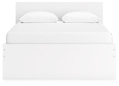 Ashley Onita White Queen Panel Platform Bed with 2 Side Storage