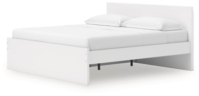 Ashley Onita White King Panel Platform Bed with Storage