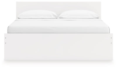 Ashley Onita White King Panel Platform Bed with Storage