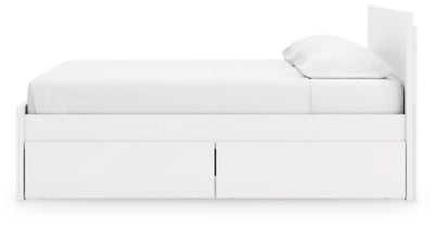 Ashley Onita White King Panel Platform Bed with 2 Side Storage