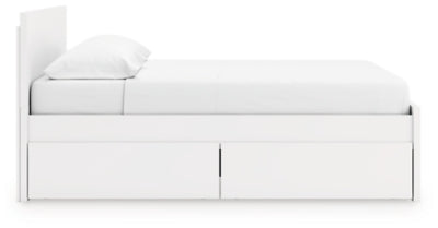 Ashley Onita White King Panel Platform Bed with 2 Side Storage
