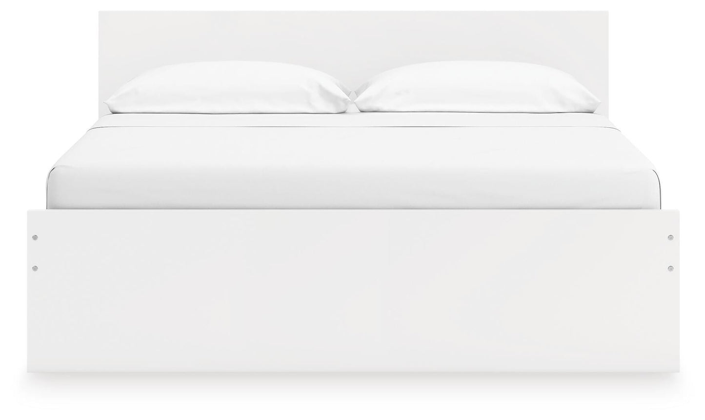 Ashley Onita White King Panel Platform Bed with 2 Side Storage