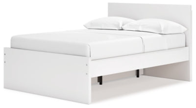 Ashley Onita White Full Panel Platform Bed with 1 Side Storage