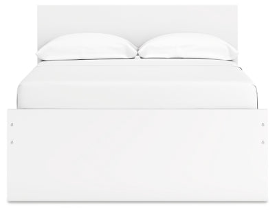 Ashley Onita White Full Panel Platform Bed with 2 Side Storage