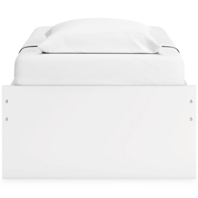 Ashley Onita White Twin Platform Bed with 1 Side Storage