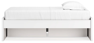 Ashley Onita White Twin Platform Bed with 1 Side Storage