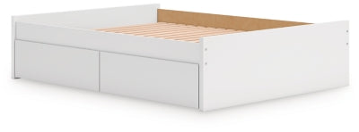 Ashley Onita White Queen Platform Bed with 1 Side Storage