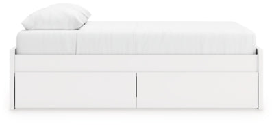 Ashley Onita White Queen Platform Bed with 1 Side Storage