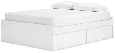 Ashley Onita White Queen Platform Bed with 2 Side Storage