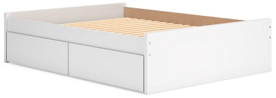 Ashley Onita White Queen Platform Bed with 2 Side Storage