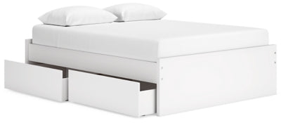 Ashley Onita White Queen Platform Bed with 2 Side Storage