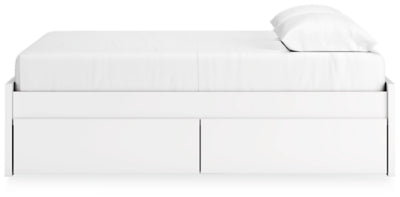 Ashley Onita White Queen Platform Bed with 2 Side Storage