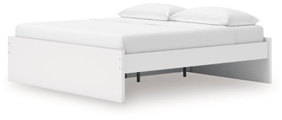 Ashley Onita White King Platform Bed with 1 Side Storage