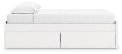 Ashley Onita White King Platform Bed with 1 Side Storage