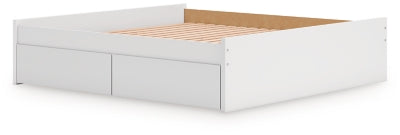 Ashley Onita White King Platform Bed with 2 Side Storage