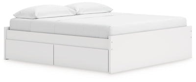 Ashley Onita White King Platform Bed with 2 Side Storage