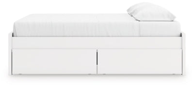 Ashley Onita White King Platform Bed with 2 Side Storage