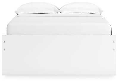 Ashley Onita White Full Platform Bed with 1 Side Storage