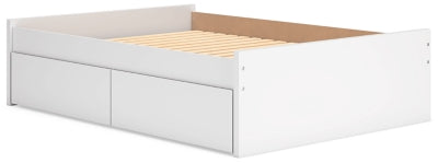 Ashley Onita White Full Platform Bed with 2 Side Storage