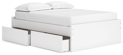 Ashley Onita White Full Platform Bed with 2 Side Storage