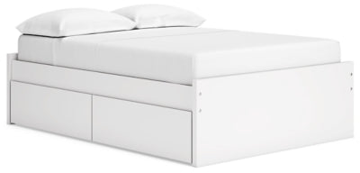 Ashley Onita White Full Platform Bed with 2 Side Storage
