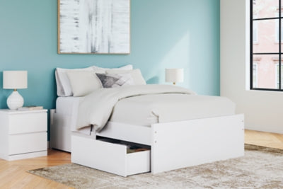 Ashley Onita White Full Platform Bed with 2 Side Storage