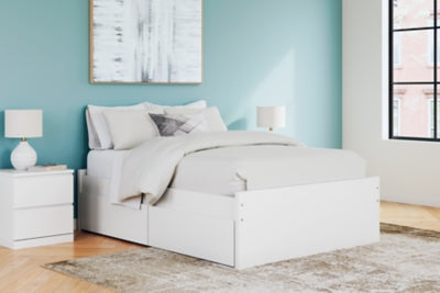 Ashley Onita White Full Platform Bed with 2 Side Storage