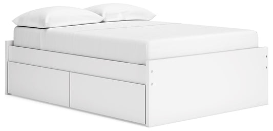 Ashley Onita White Full Platform Bed with 2 Side Storage